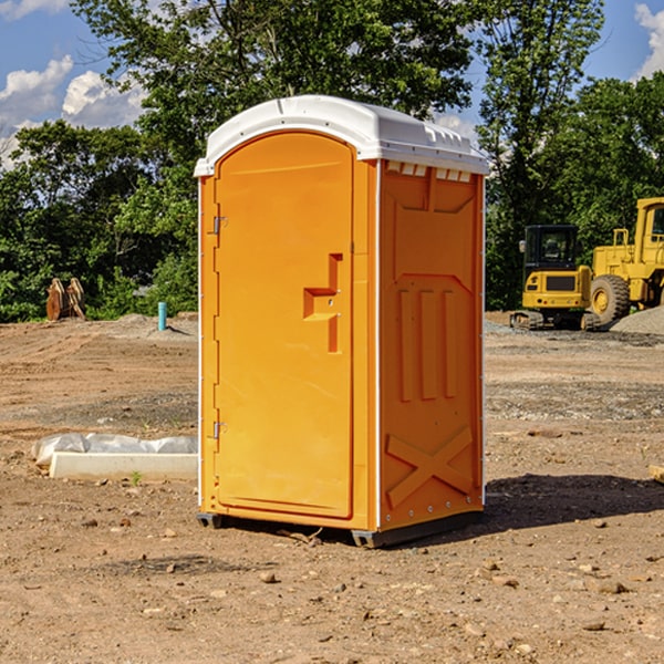 how often are the porta potties cleaned and serviced during a rental period in Newberry